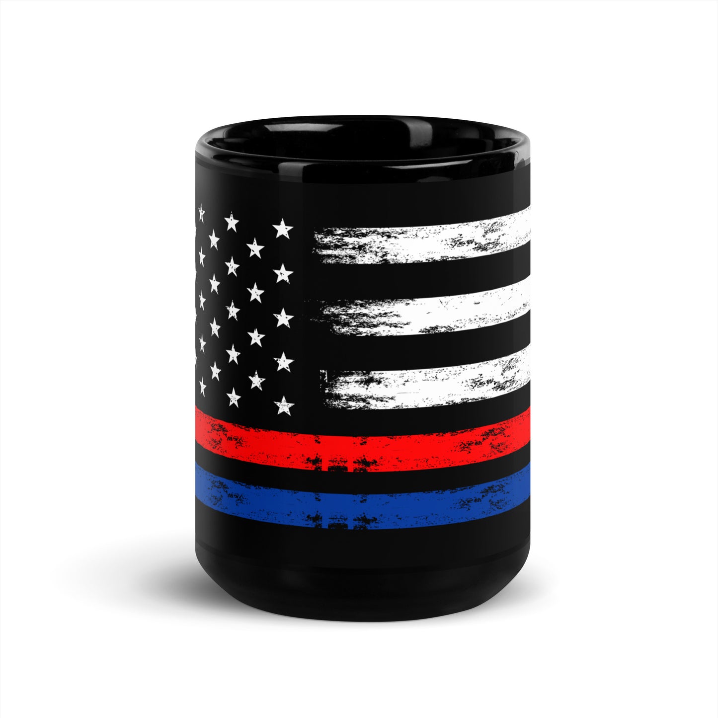Thin Red And Blue Line 15 oz Mug