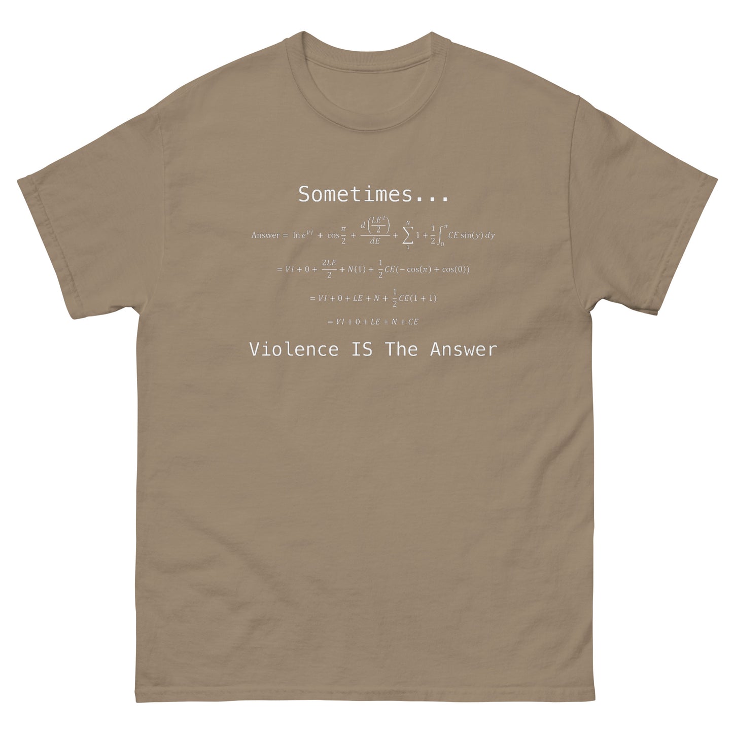Violence is the Answer Shirt