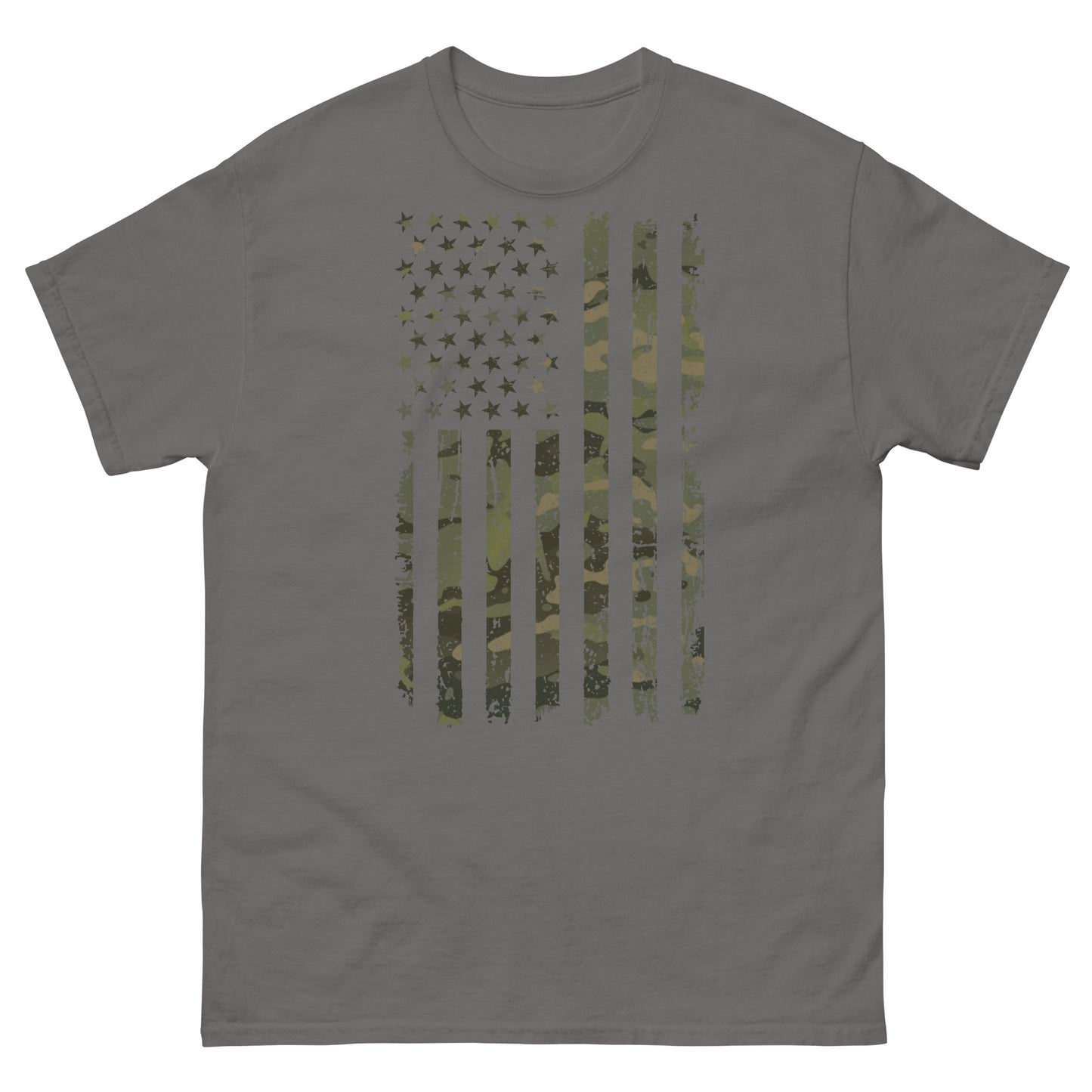 Camo Distressed Flag Shirt