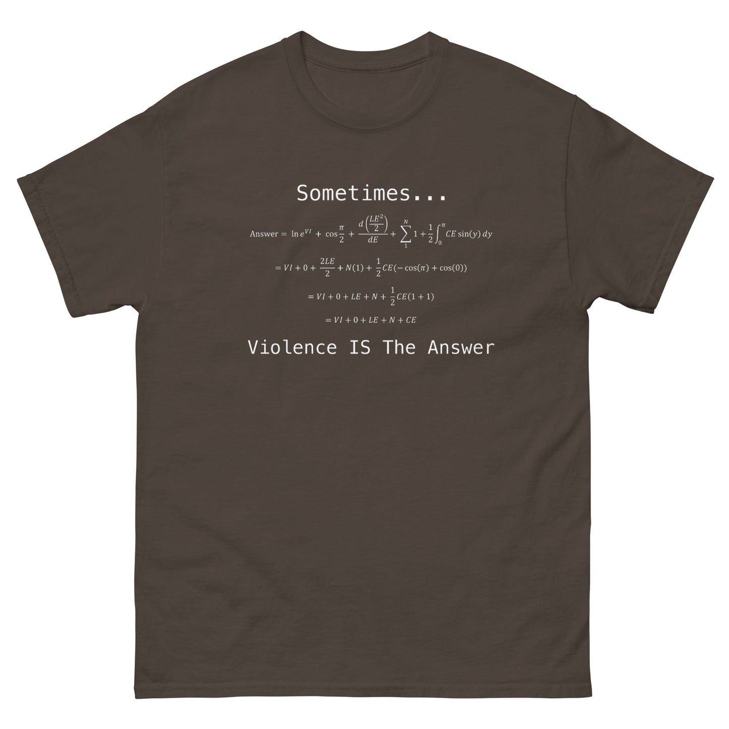Violence is the Answer Shirt