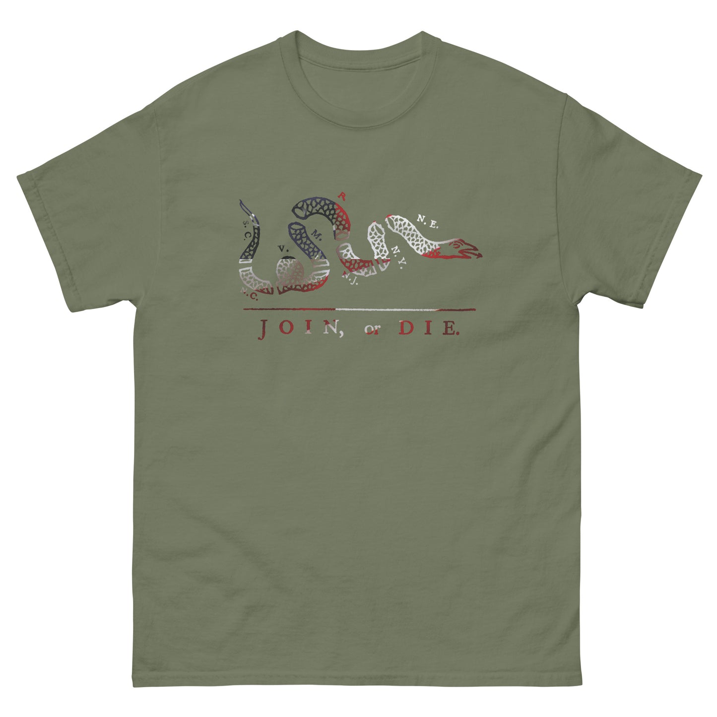 Red White and Blue Join or Die Shirt