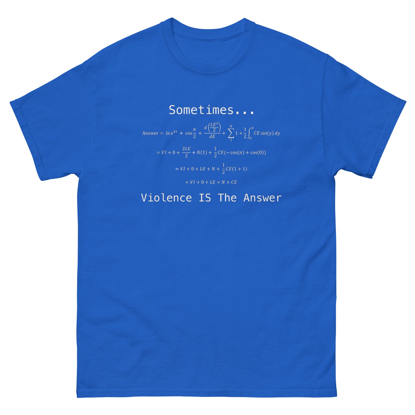 Violence is the Answer Shirt