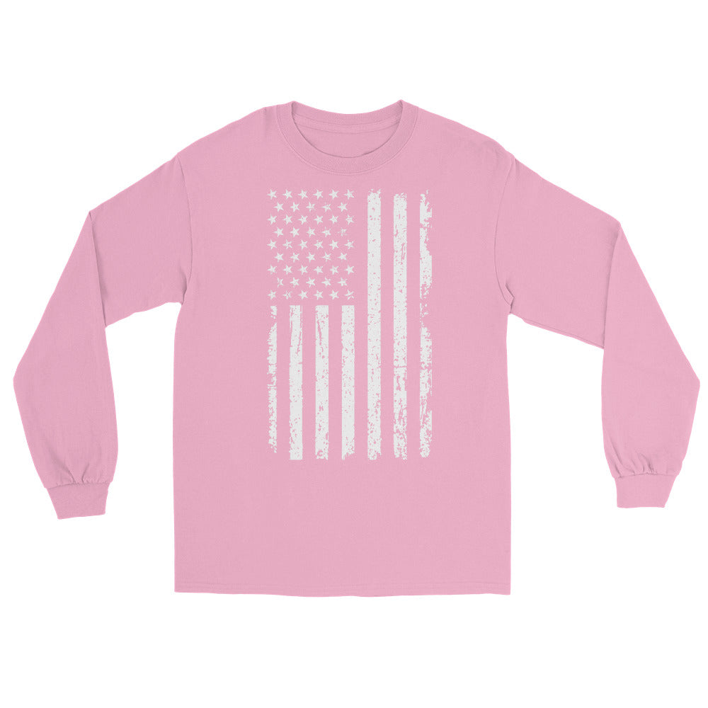 Distressed Flag Long Sleeve Shirt