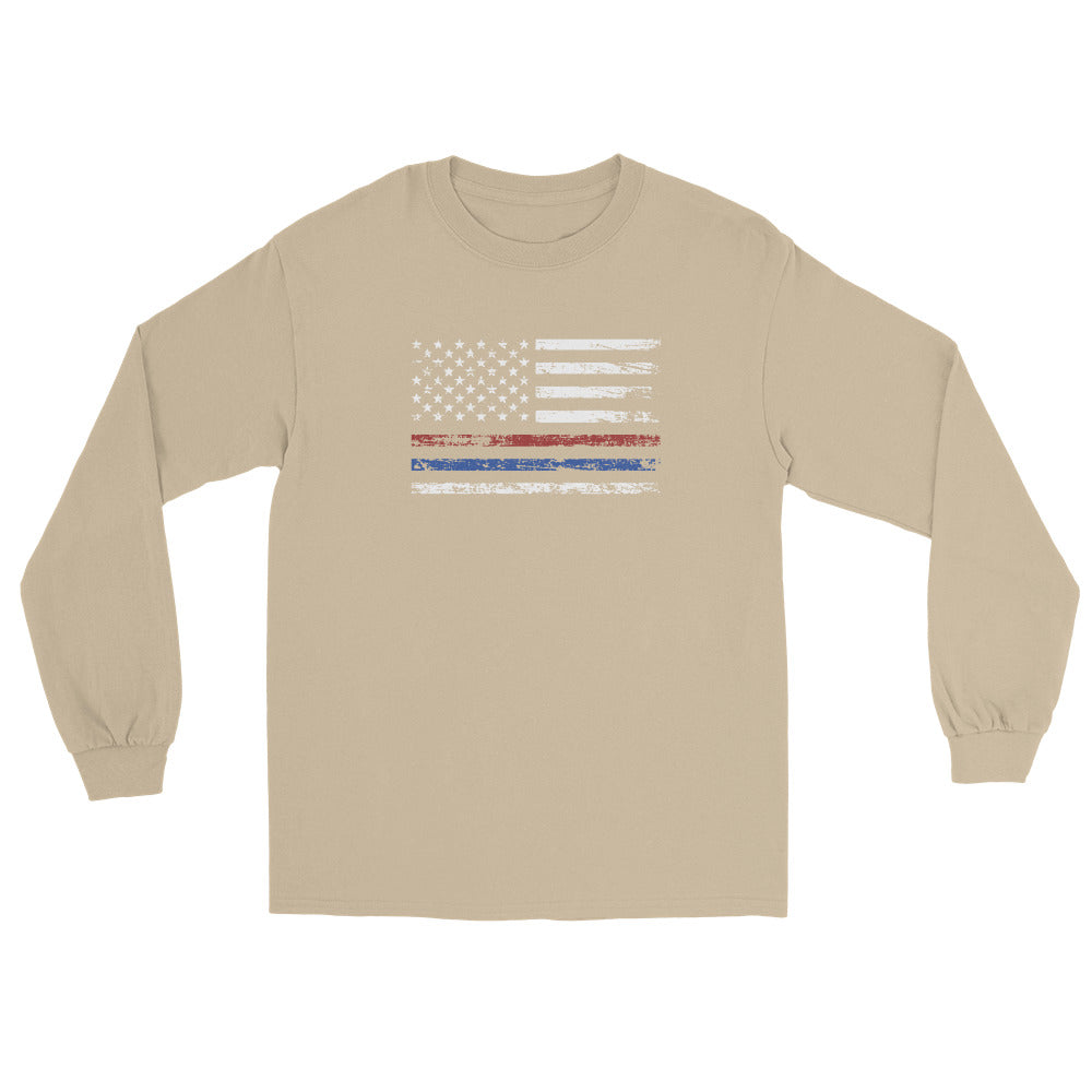 Thin Red and Blue Line Long Sleeve Shirt