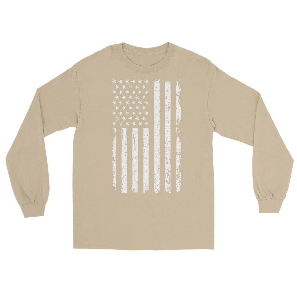 Distressed Flag Long Sleeve Shirt