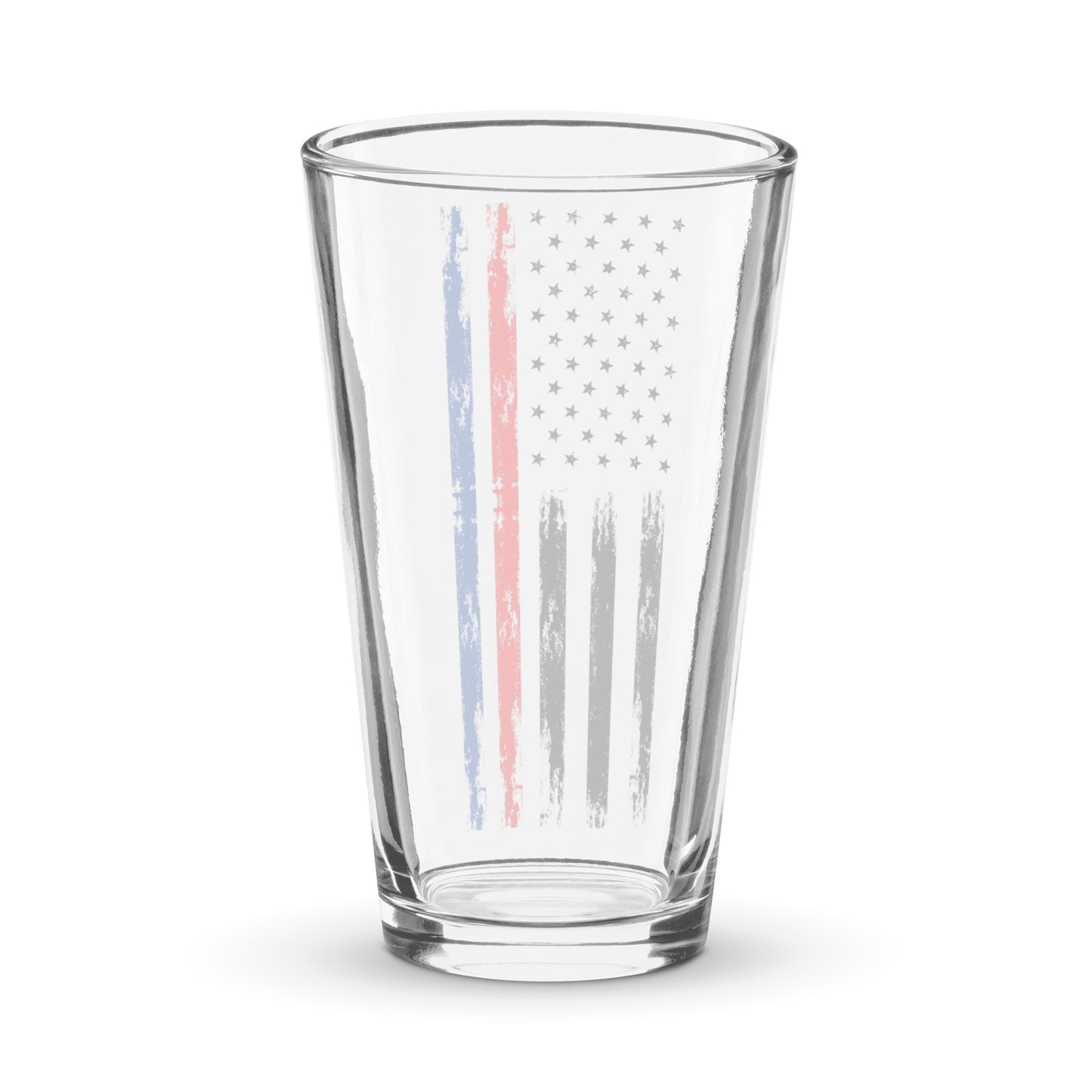 Thin Red and Blue Line pint glass