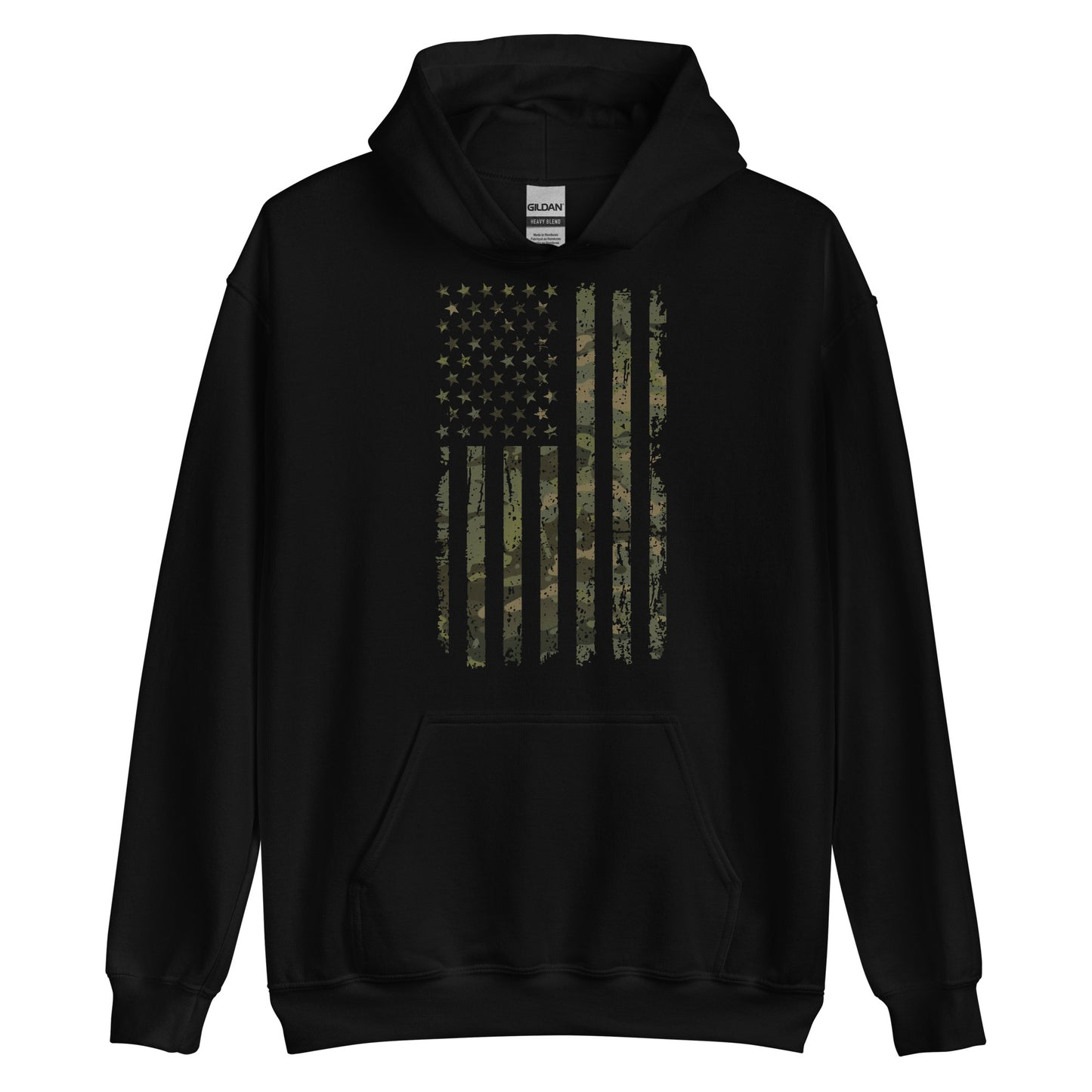 Camo Distressed Flag Hoodie