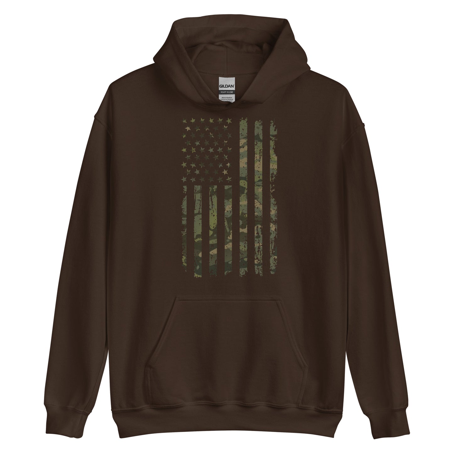 Camo Distressed Flag Hoodie