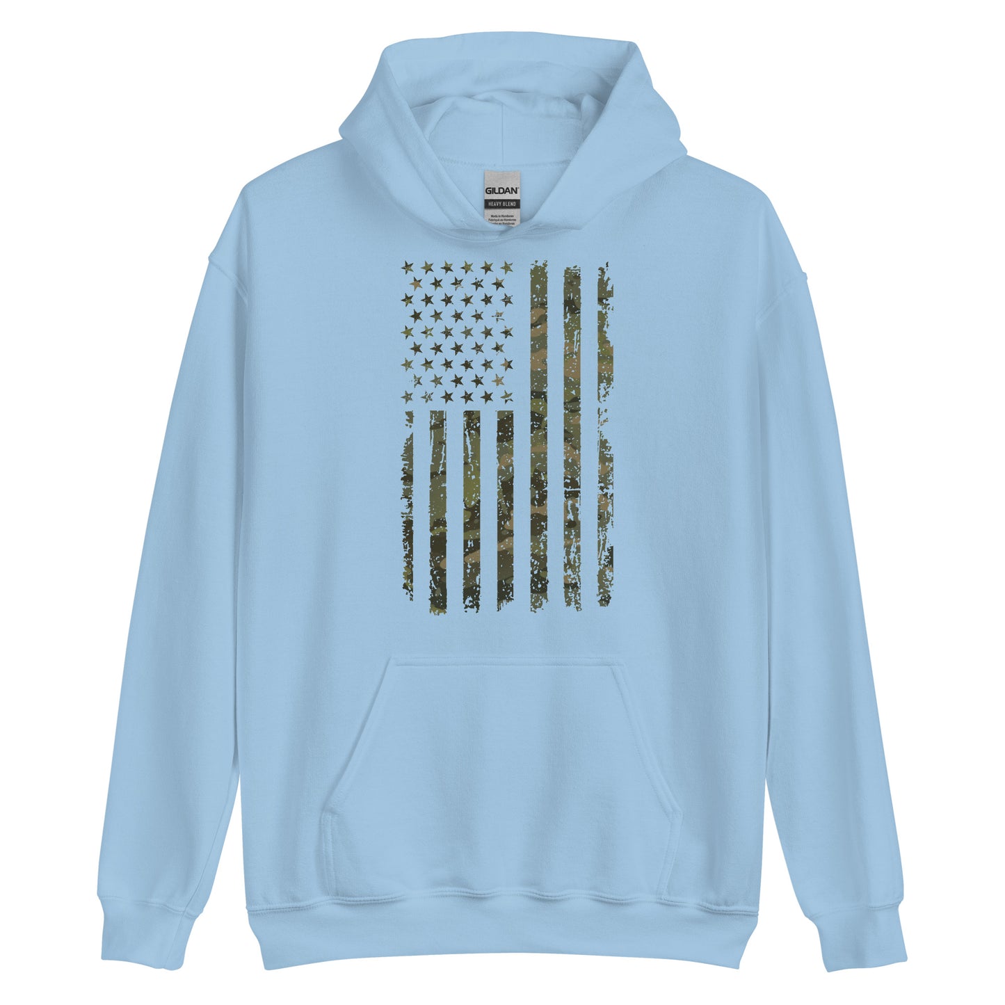 Camo Distressed Flag Hoodie