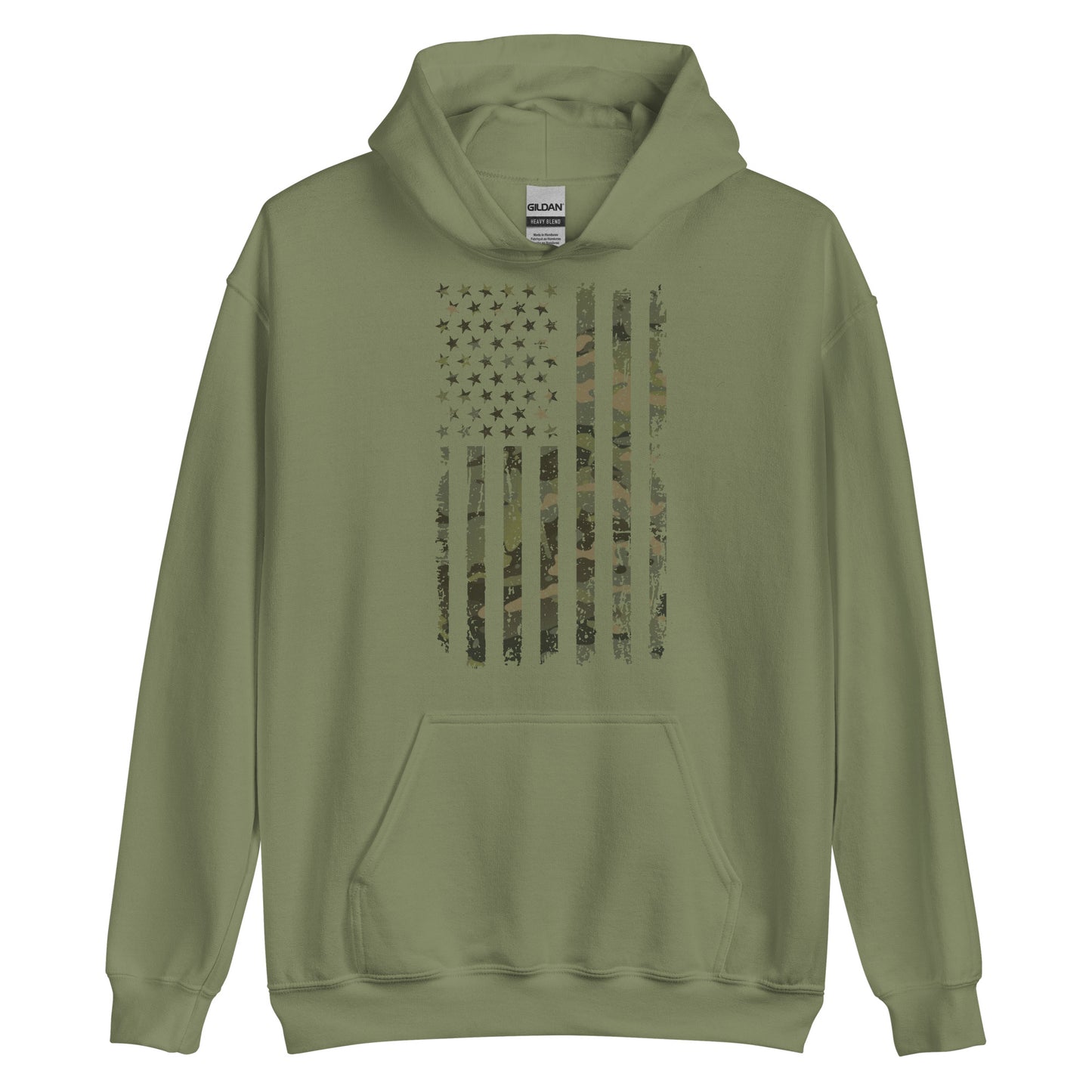 Camo Distressed Flag Hoodie