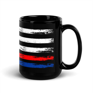 Thin Red And Blue Line 15 oz Mug